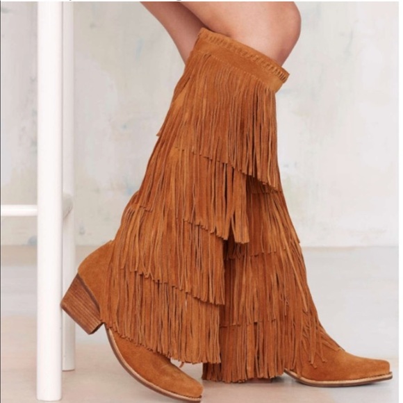 Jeffrey Campbell Shoes New Jeffrey Campbell Fringe Esconder Cowboy